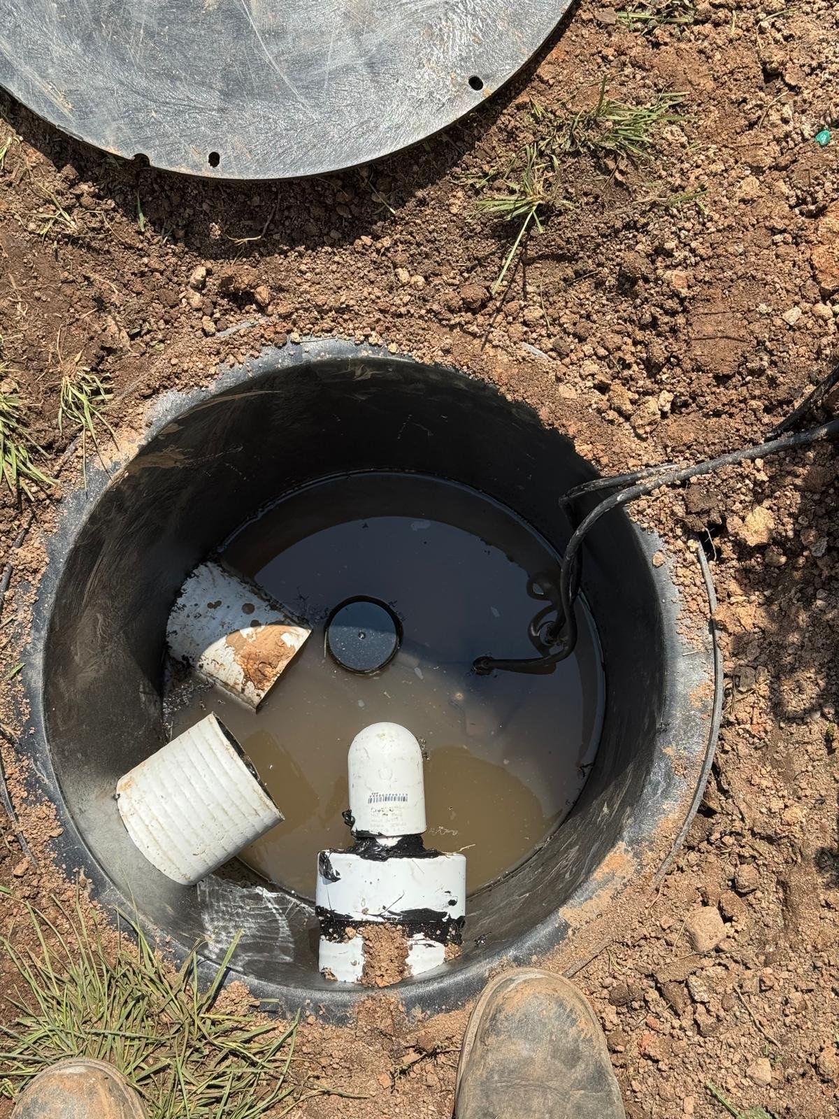 Downspout drainage work by Green Force Property Services